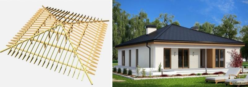Расчет вальмовой крыши - онлайн калькулятор с чертежами и фото + расчет стропильной системы и площади четырехскатной крыши