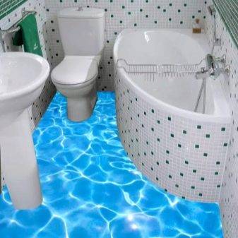 3d полы в ванной - устройство, примеры, как сделать своими руками