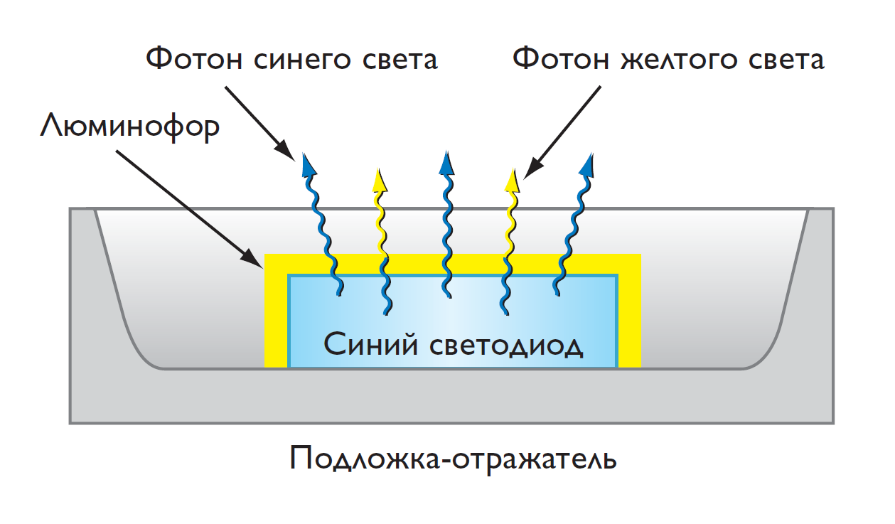 Почему светится светодиодная. Светодиод строение схема. Устройство светодиода схема. Устройство светодиода белого свечения. Структура белого светодиода.