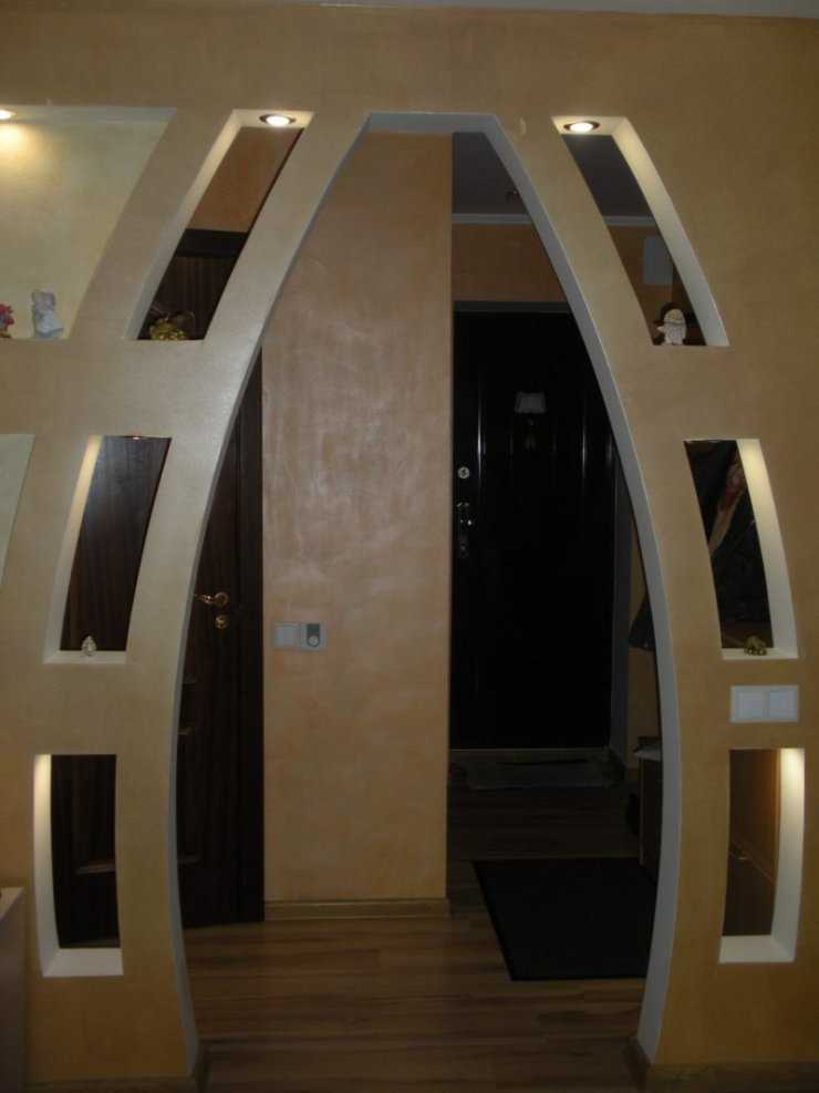 Межкомнатные арки из гипсокартона (92 фото): виды арок для зала и кухни с подсветкой, особенности конструкции, плюсы и минусы