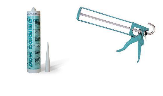 Прозрачный герметик: силиконовый универсальный клей, бесцветный санитарный вариант для стекла, продукция «гермент» 280 мл