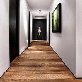 Стильный интерьер коридора: дизайн стен, пола, освещения. 75 фото