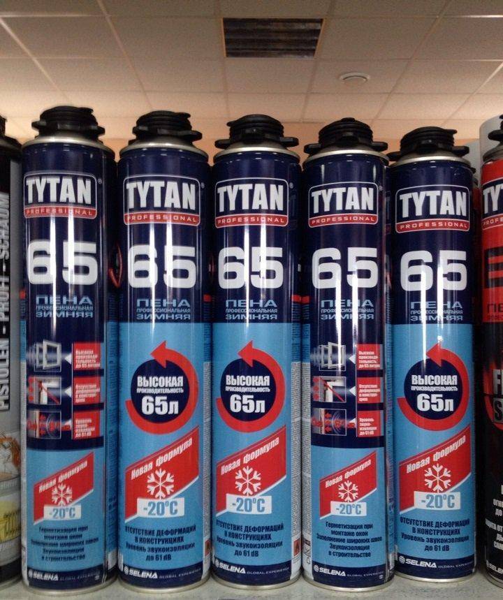 Пена tytan 65 (25 фото): технические характеристики монтажной зимней и профессиональной пены