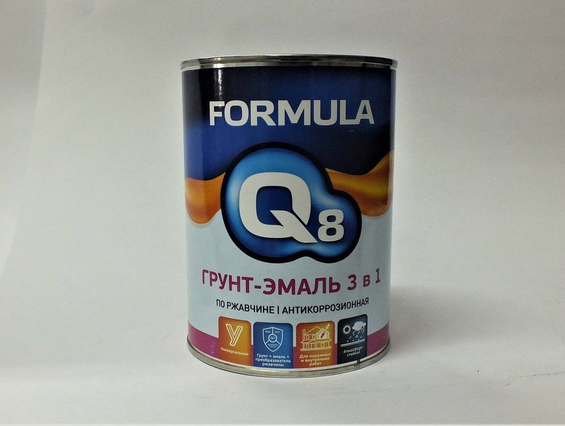 Краска 3 высоты. Грунт-эмаль по ржавчине Formula q8 серая (0,9кг). Грунт-эмаль Formula q8 по ржавчине 3в1. Грунт эмаль 3 в 1 q8 Formula. Формула q8 грунт эмаль.
