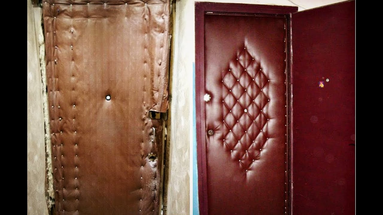 Как обшить деревянную дверь дермантином своими руками - клуб мастеров