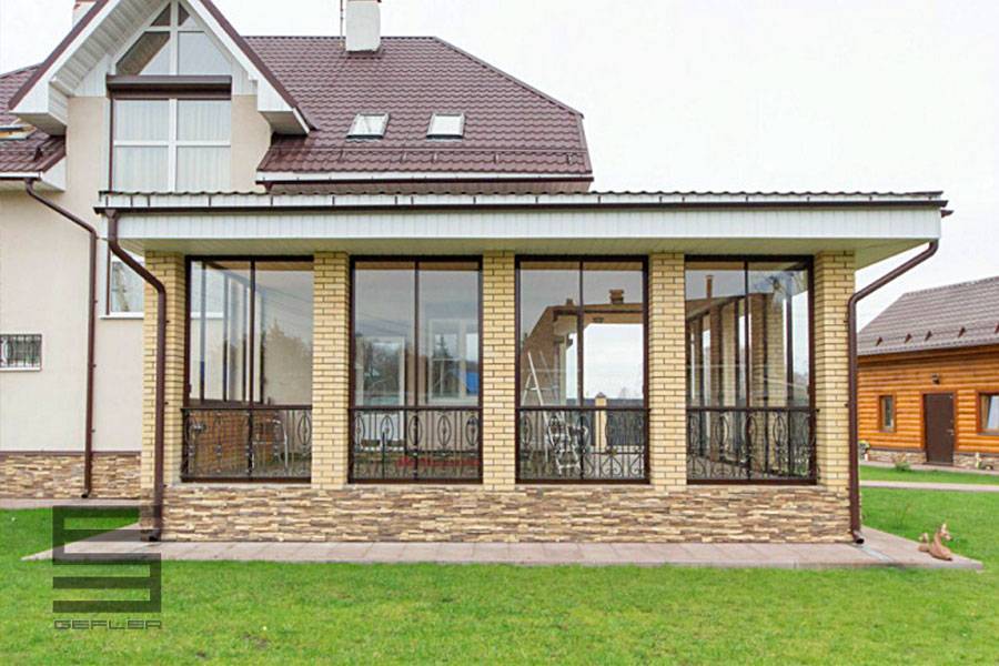 Витражные Окна В Частном Доме На Террасу