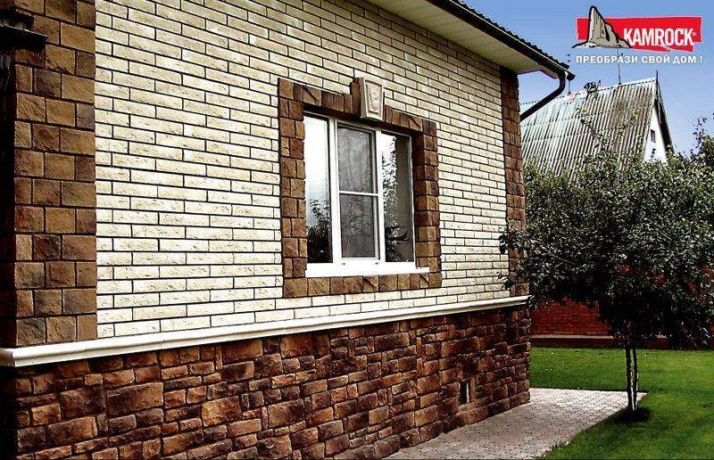Как произвести отделку фасада дома камнем и штукатуркой + фото частных домов