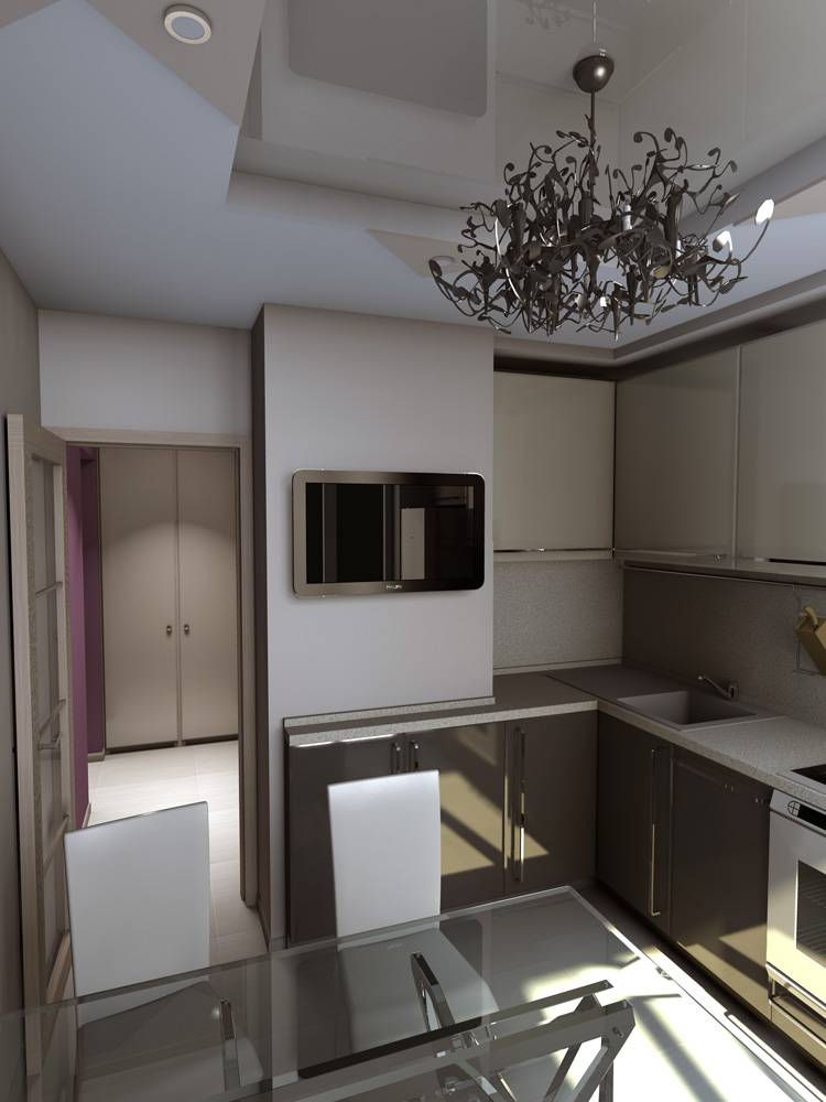 Дизайн кухни с эркером в домах серии п44т — фото интерьеров