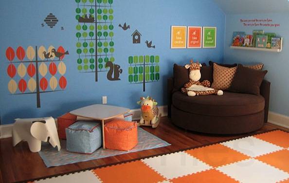 Напольное покрытие для детской комнаты (16 фото интерьеров): гид по выбору