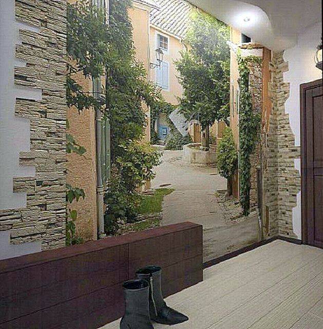 Варианты отделки стен в прихожей (69 фото): варианты дизайна ниши в коридоре квартиры
