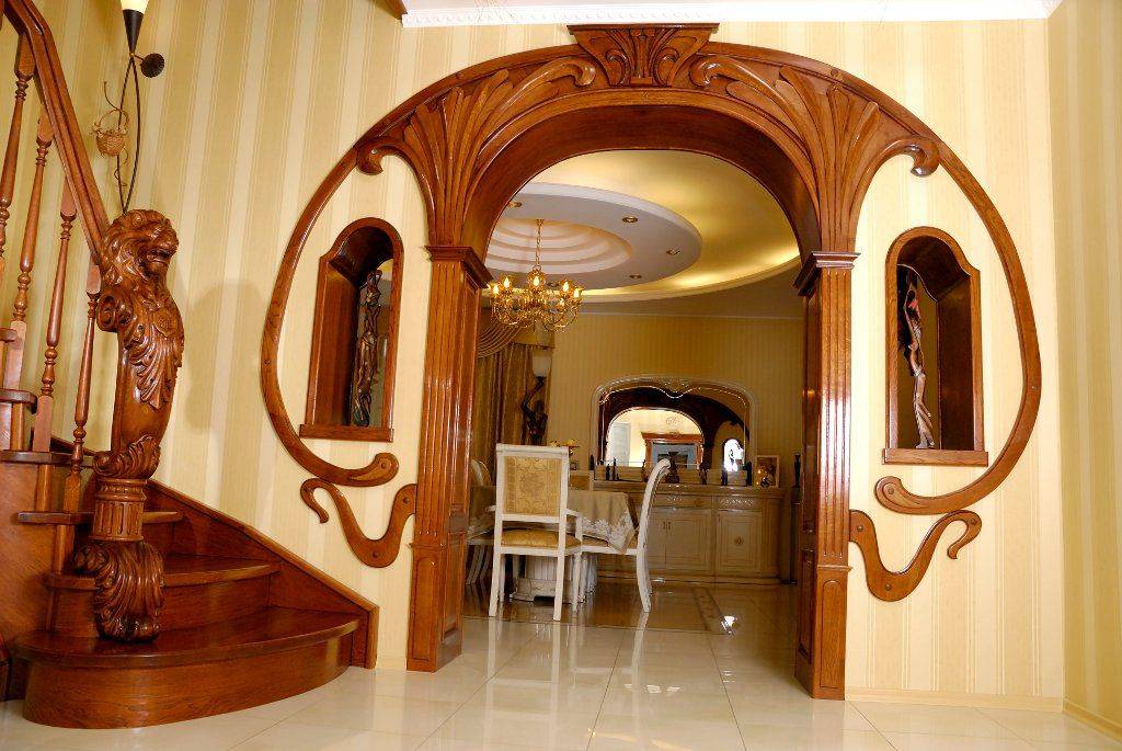 Декоративная отделка арок: обоями, деревом,плиткой, мозаикой, камнем