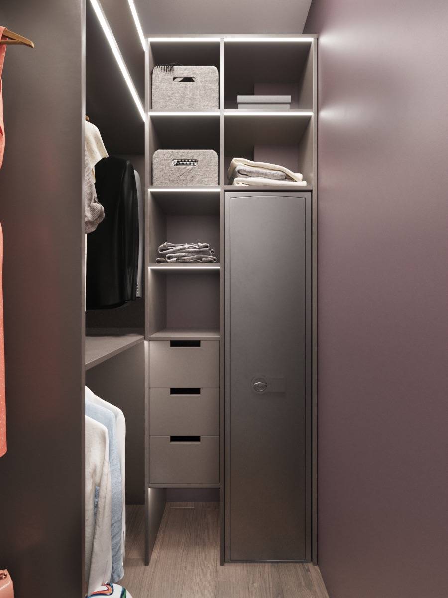 Маленькая гардеробная комната (116 фото): из кладовки размером 2 кв м, мини и небольшие варианты