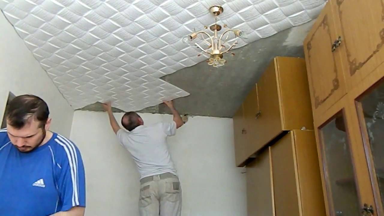 Как сделать потолок из пенопласта своими руками – выбор и отделка пенопластовыми плитами