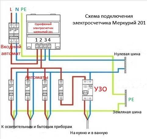Меркурий 201 схема подключения - tokzamer.ru