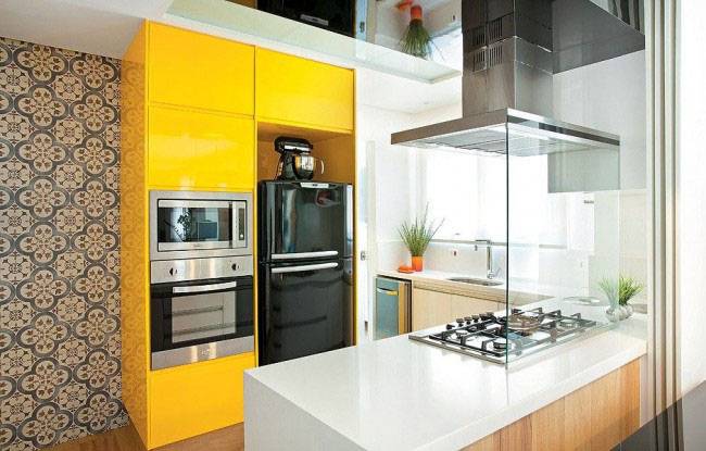 Желто-зеленая кухня: фото реальных интерьеров