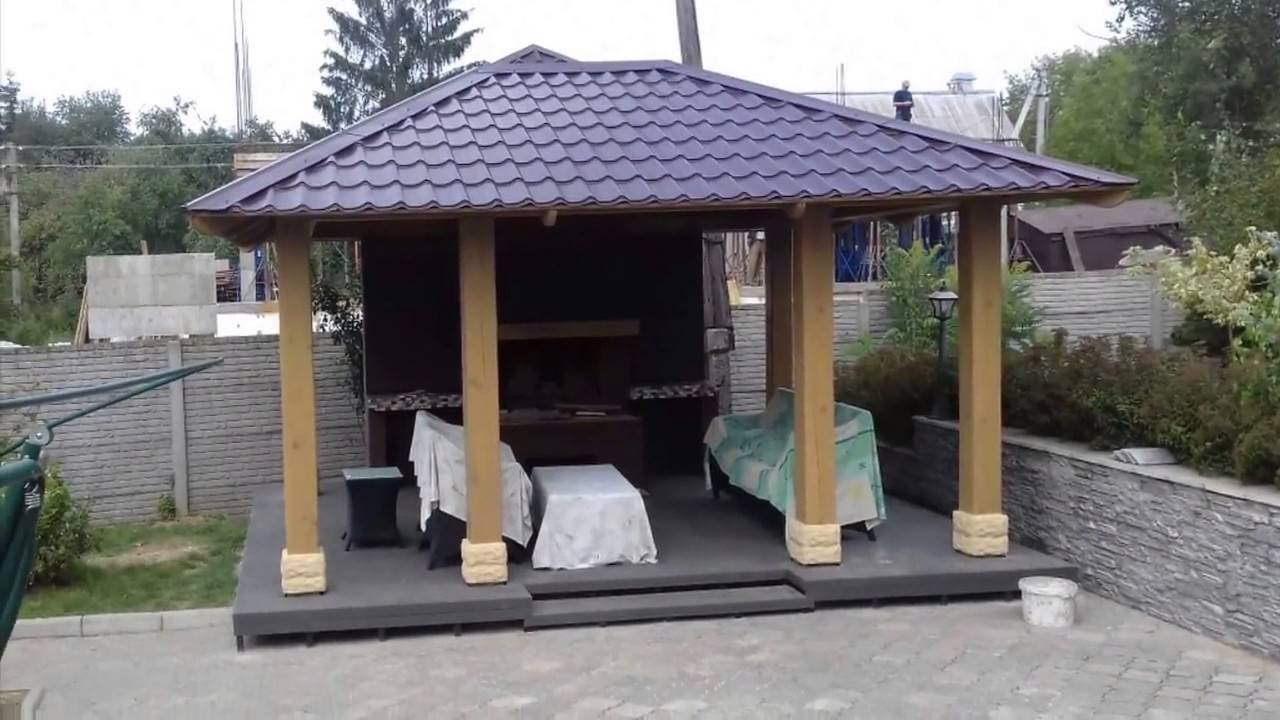 Беседка для дачи с барбекю и мангалом - варианты, инструкции!