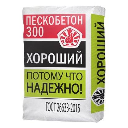 Пескобетон м300, области применения, состав, популярные производители