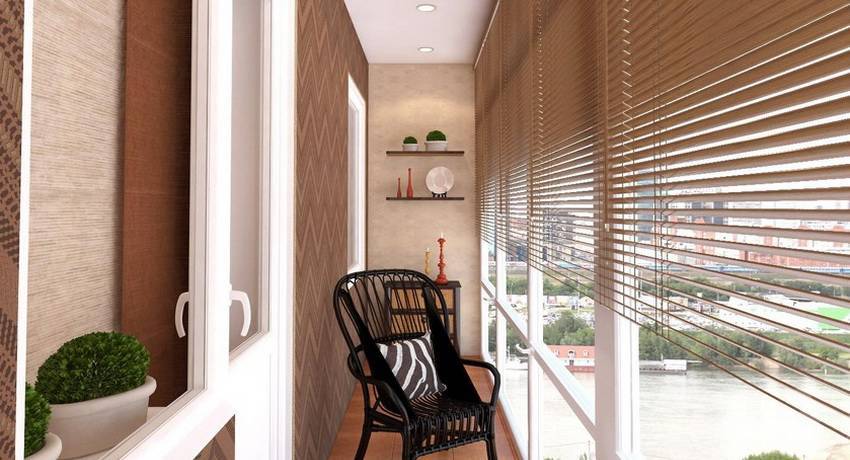 Жалюзи на балкон с раздвижными окнами: фото примеры дизайна