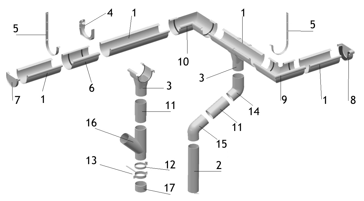 Водосточные системы из металлического профиля