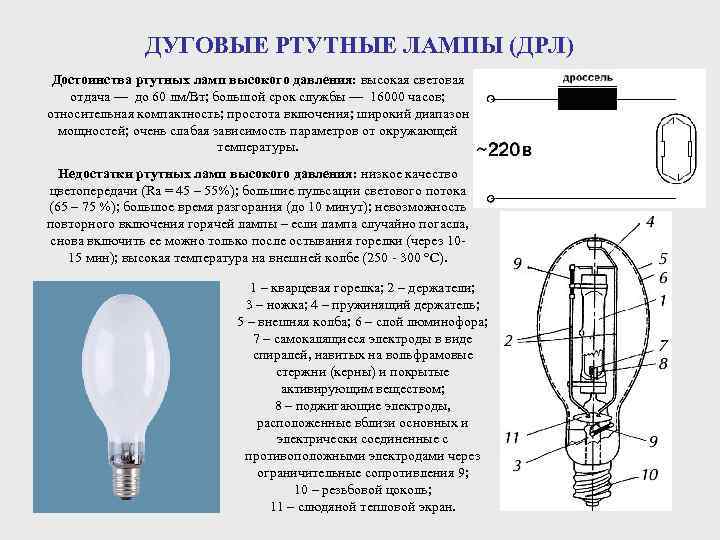 Как запустить лампы дрл с дросселем и без?