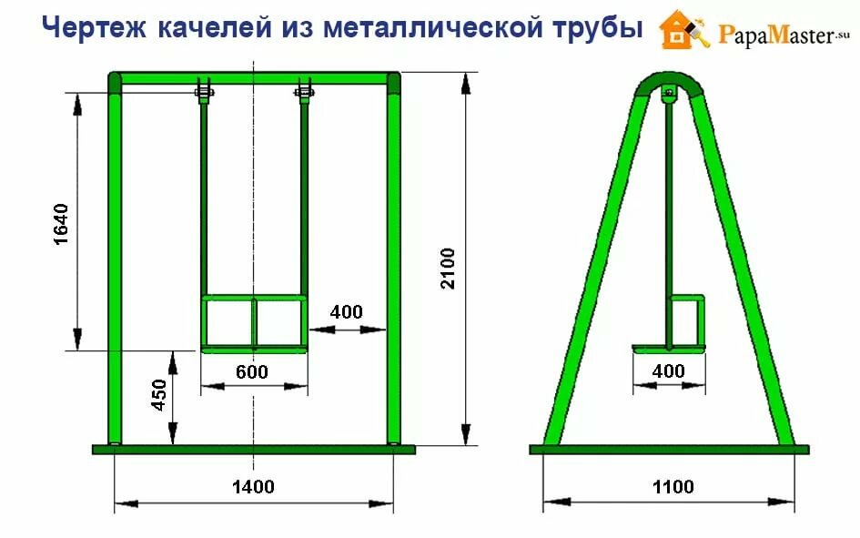 Качели своими руками: из дерева и металла, для дачи, детей и взрослых | дизайн интерьера