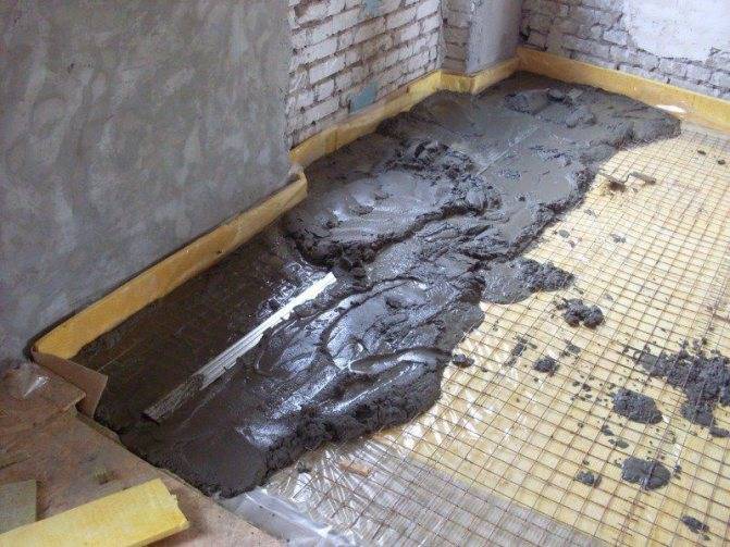 Утепление пола под стяжку пеноплексом