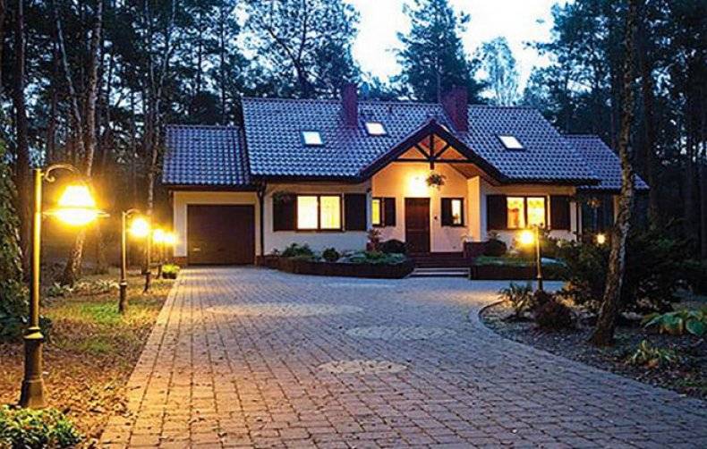 Уличная подсветка частного дома: фасад и декоративное освещение участка