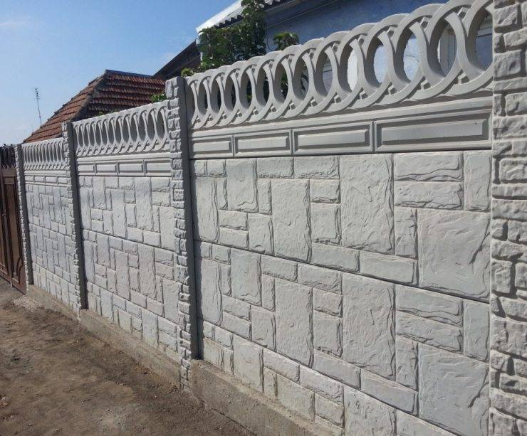 Бетонный забор, секционный сборный, ограждения и заборы из бетона, декоративные панели