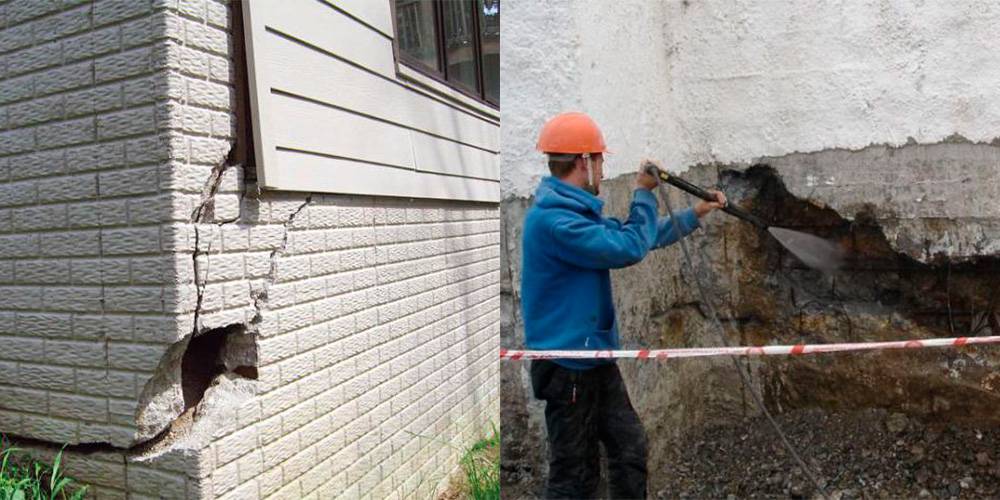 Как сделать ремонт и трещины фундамента старого деревянного дачного или частного дома своими руками: пошаговая инструкция - Обзор