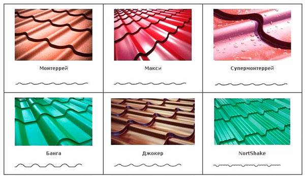 Виды металлочерепицы и особенности различных покрытий: геометрия профиля, цвет и дизайн