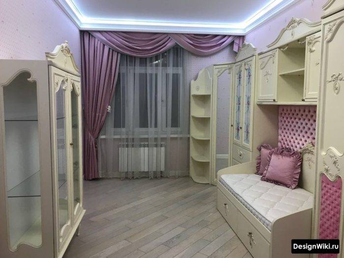 Детские спальни для девочек: мебель, идеи дизайна (38 фото интерьеров)