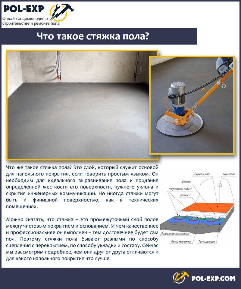Стяжка пола своими руками: пошаговая инструкция