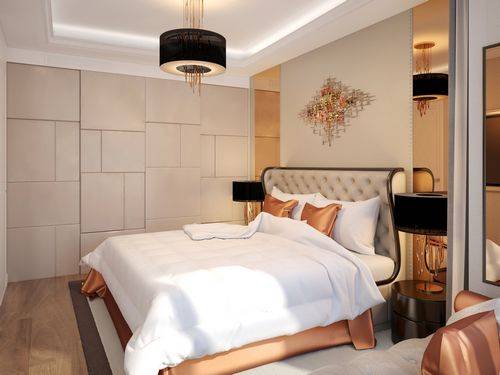 Спальня в стиле модерн: фото и дизайн интерьера, гарнитур и мебель, итальянская комната, светлый современный гарнитур