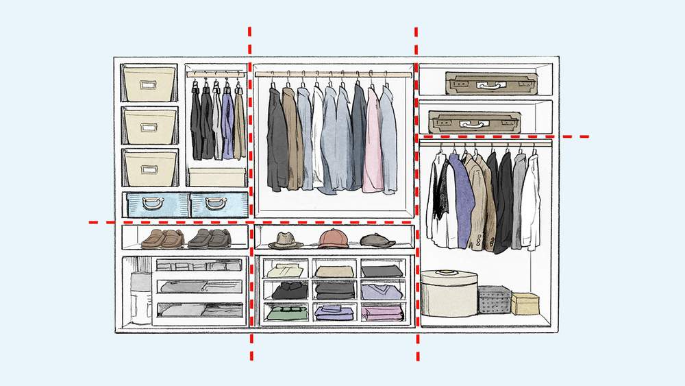 Как навести порядок в шкафу с одеждой: идеи расположения и хранения вещей