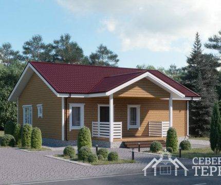 Одноэтажные дома из бруса: вариант для простой семьи
