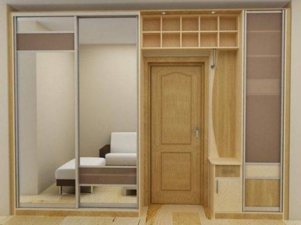 Шкафы вокруг дверных проемов (29 фото): шкаф в стене возле двери, мебель с антресолями в прихожей