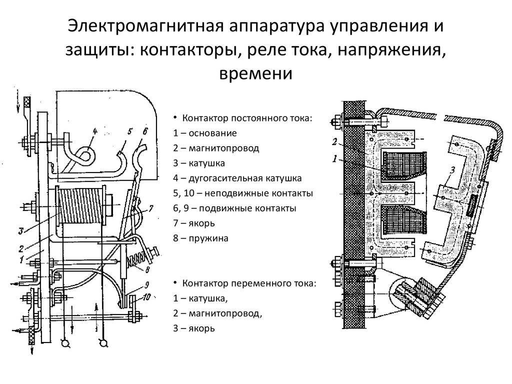 Контактор постоянного тока схема