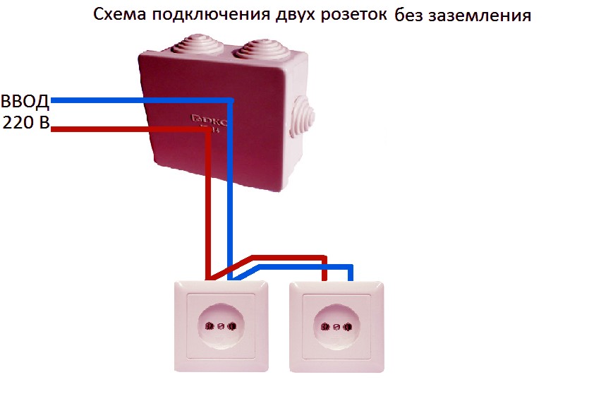 Схема двойной розетки