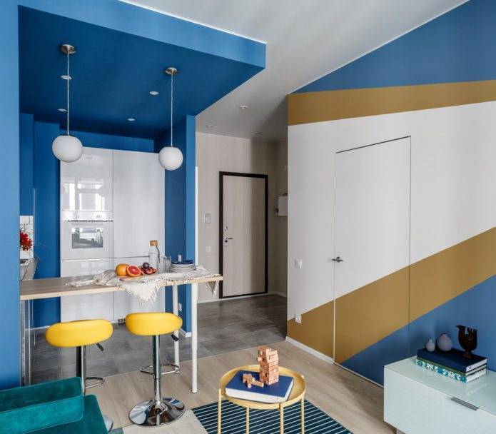 Покраска стен в квартире в два цвета: идеи для современного дизайна