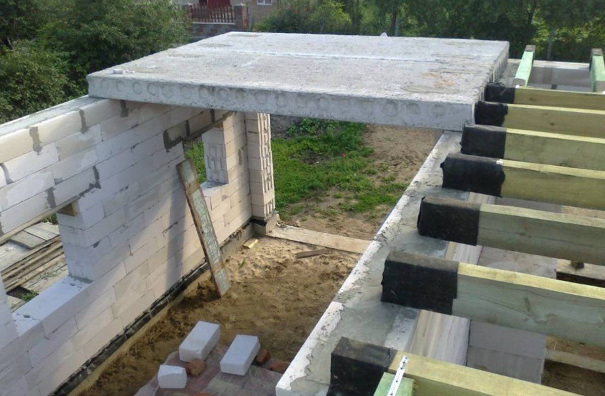 Перекрытия в домах из газобетона