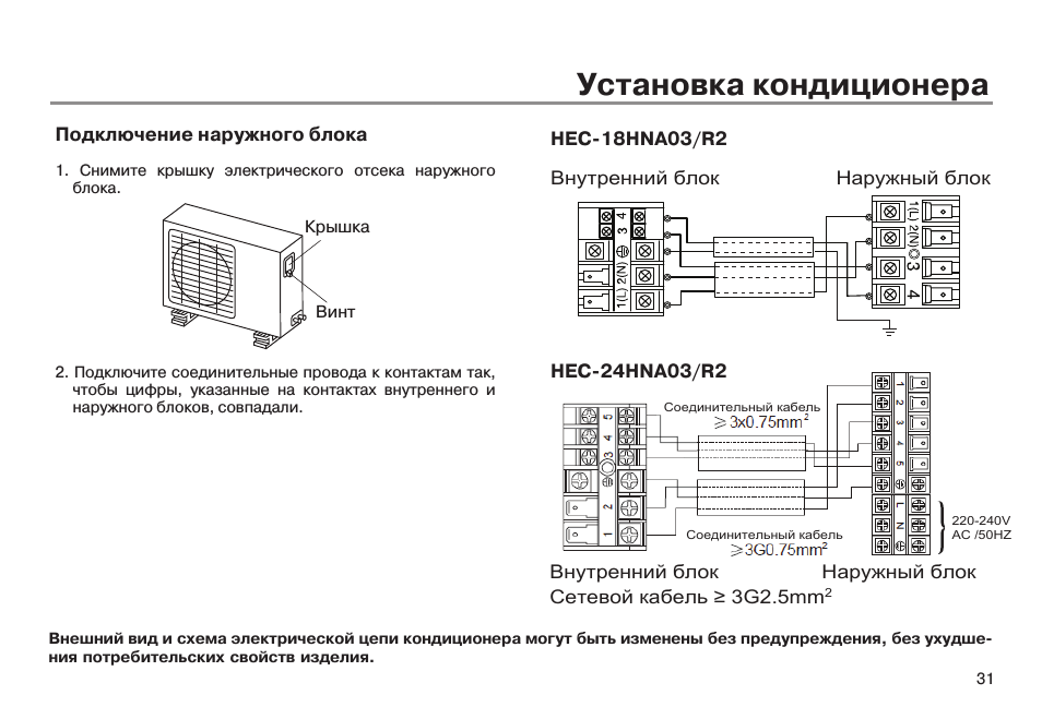 Схема подключения мульти сплит системы