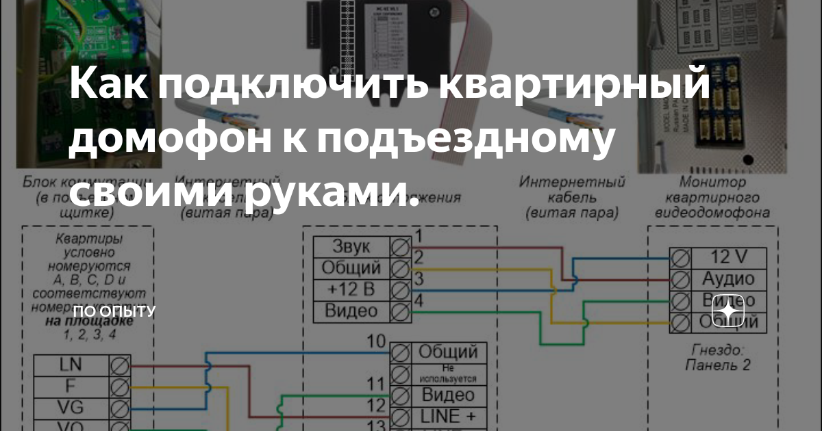 Подключить к панели домофона подъездный. Подключение видеодомофона к подъездному домофону. Как подключить домофон к подъездному домофону. Подключить видеодомофон к подъездному домофону.