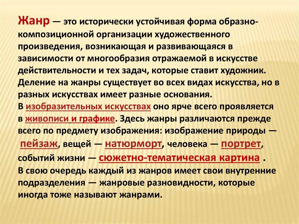 Жанры изобразительного искусства
