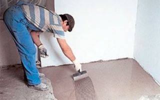 Смесь для выравнивания пола: виды и технология заливки!