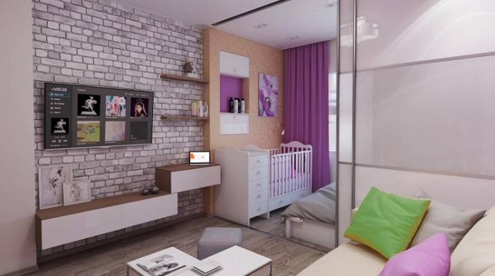 Детский уголок в однокомнатной квартире - примеры планировок (25 фото)