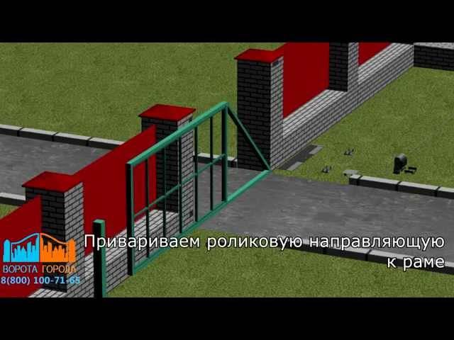 Откатные ворота: устройство, чертежи, схемы, эскизы +отзывы