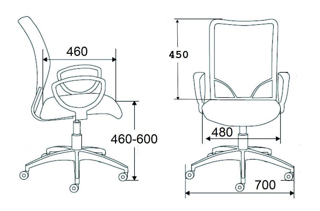 Высота от пола до сиденья стула