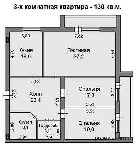 Варианты планировки двухкомнатной квартиры