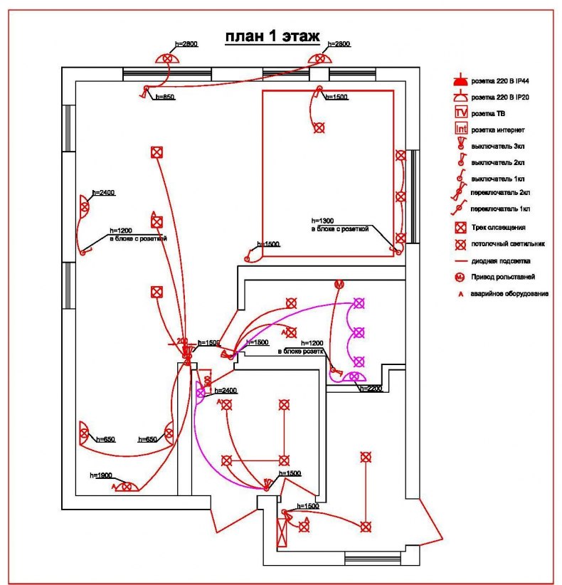 План по электрике в квартире