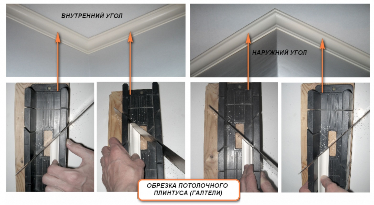 Как клеить плинтуса на потолок в углах: как наклеить галтели, как правильно поклеить потолочный плинтус, как резать